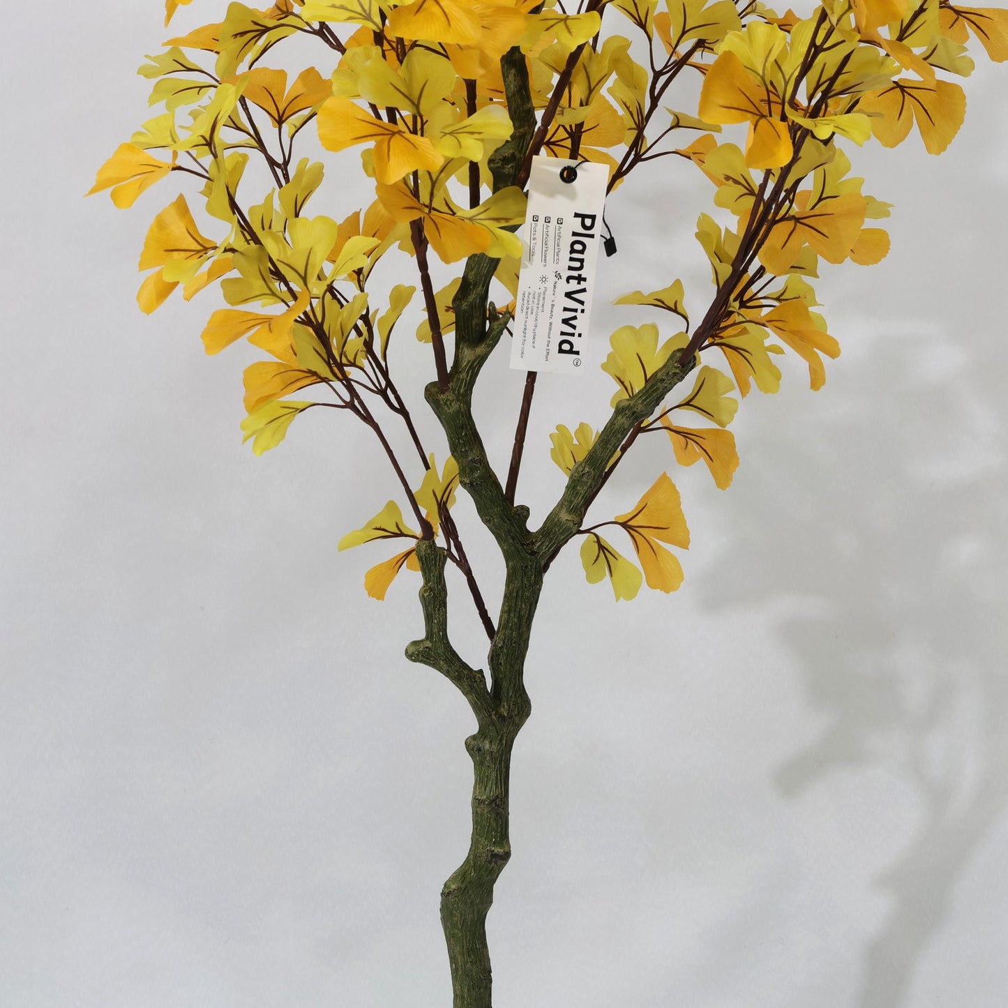 150cm Retro Autumn Yellow Non Detachable Artificial Ginkgo Plant