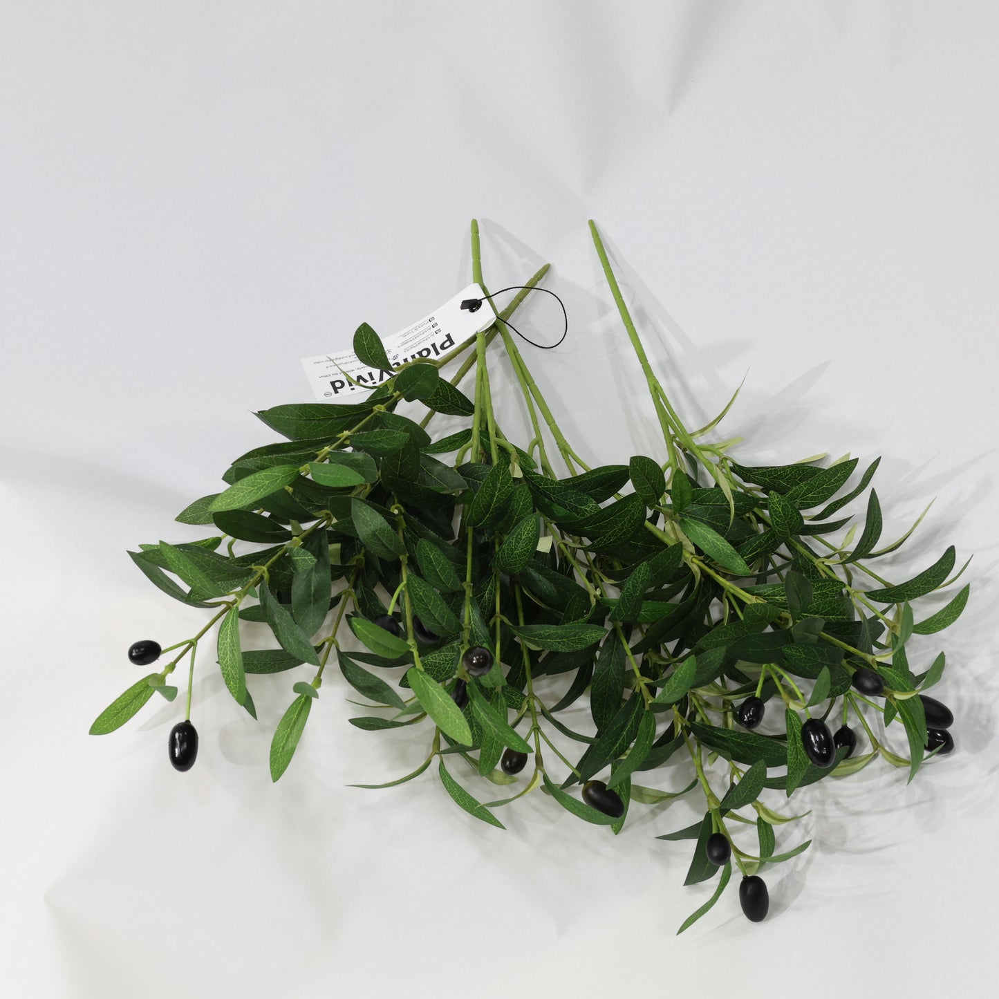 4 Pcs 45cm Artificial Olive Branches Bendable Stems UV-Resistant Faux Greenery