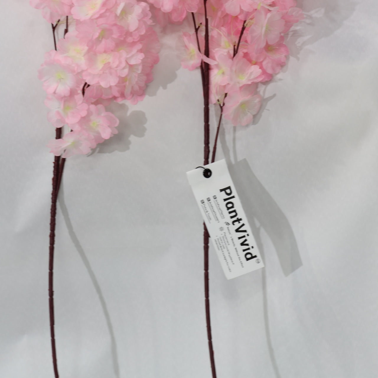 2 Pcs 95cm pink plastic artificial cherry blossom branches