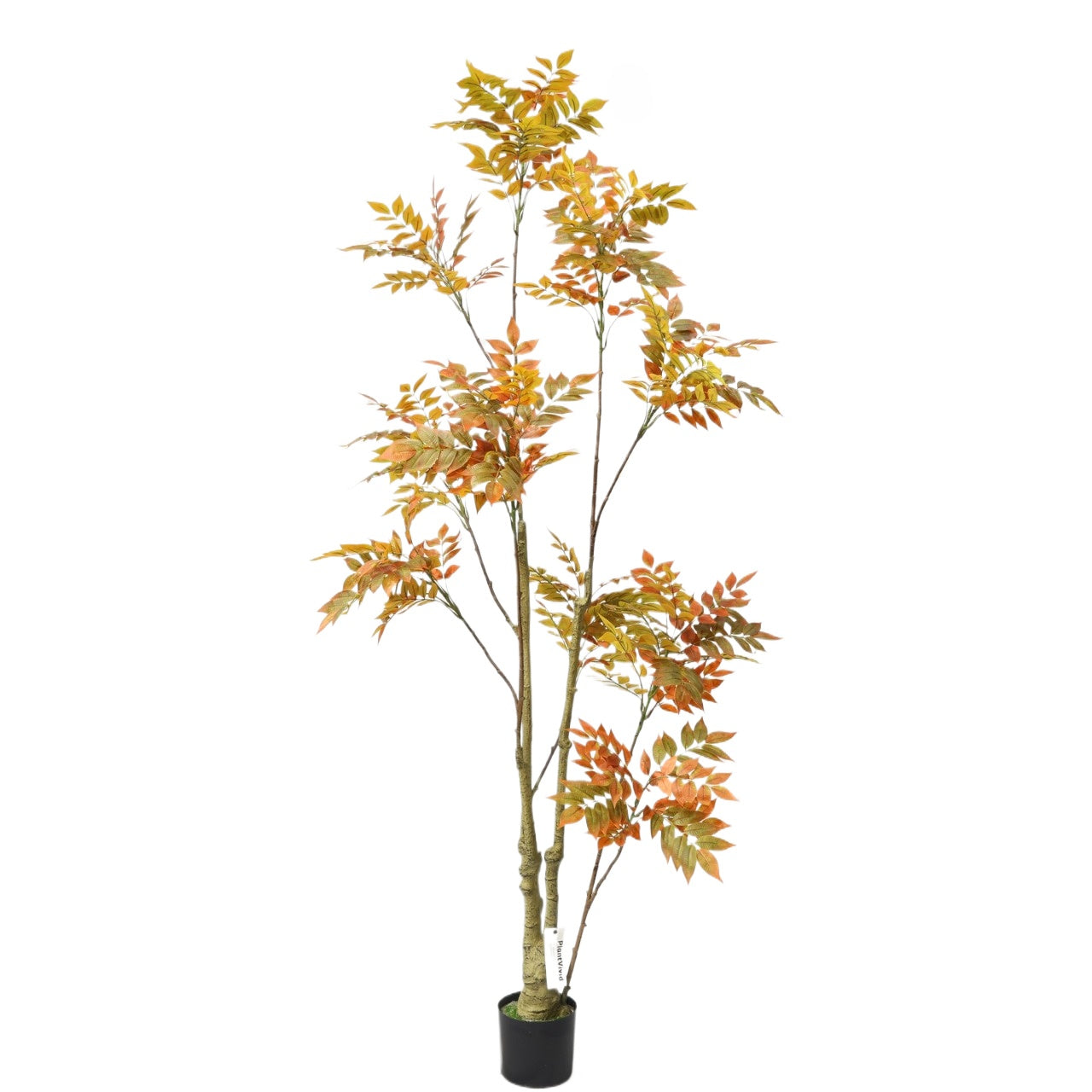 210cm Faux Tree Red Leaf Double Branch Artificial Sumac Plant