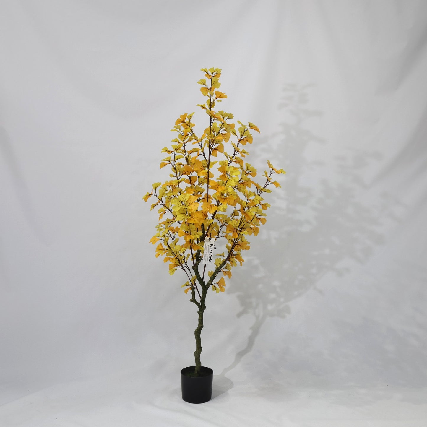 150cm Retro Autumn Yellow Non Detachable Artificial Ginkgo Plant