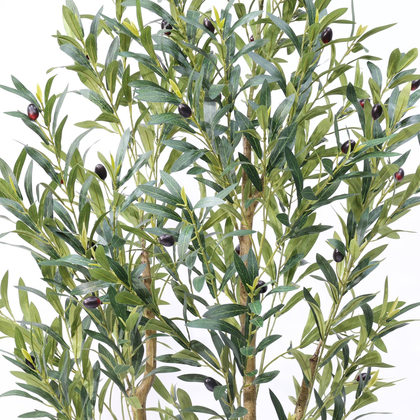 120cm Curved Trunk Artificial Olive Tree Detachable Potted Green Tree