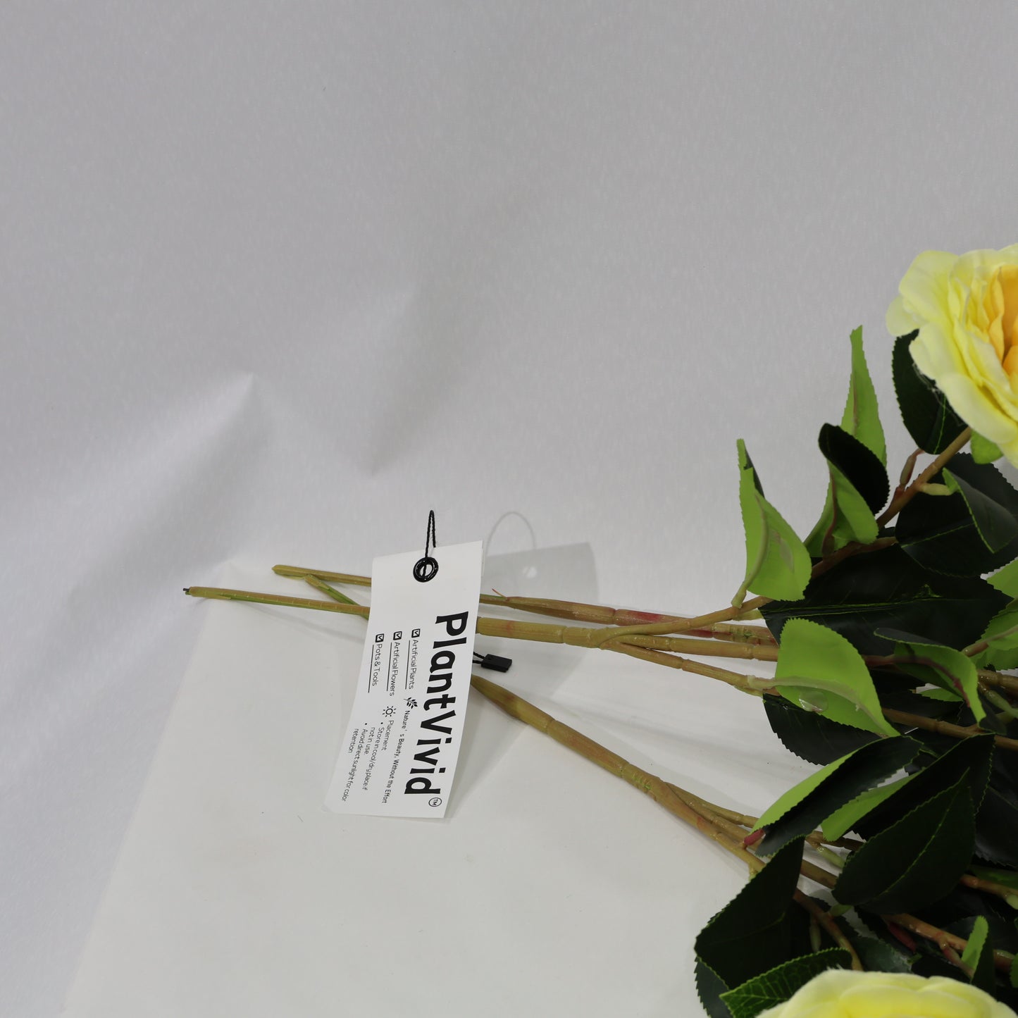 3 Pcs 60cm Faux leaf gradient yellow artificial camellia bouquets wedding decor