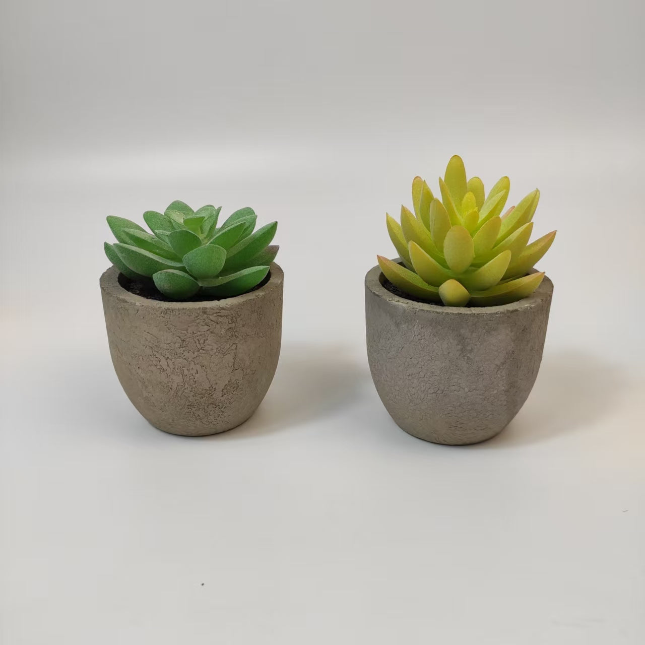 6pcs artificial Mini Succulent Potted Plants in Shatterproof Pulp Pots (6.5-8cm)