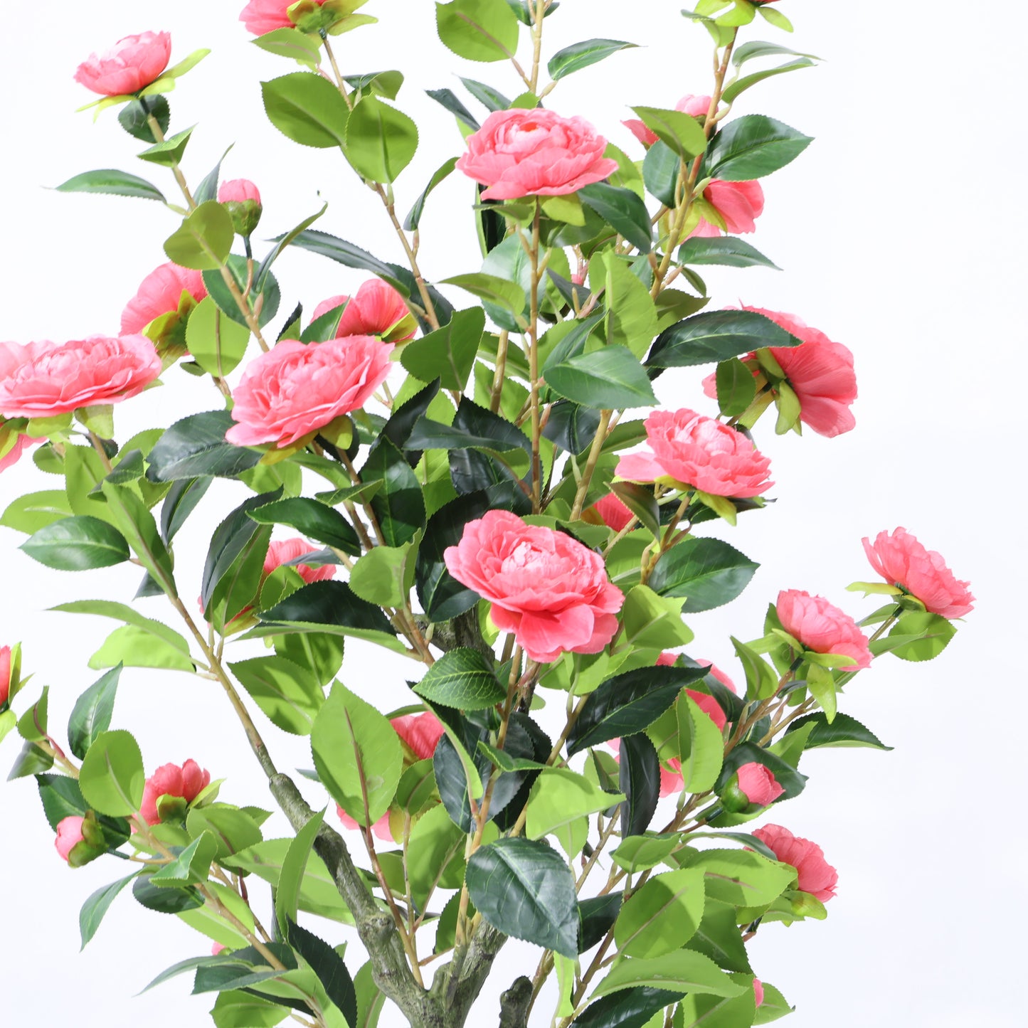 150cm Artificial Camellia Tree Red Blooms Non-Detachable Faux Plant