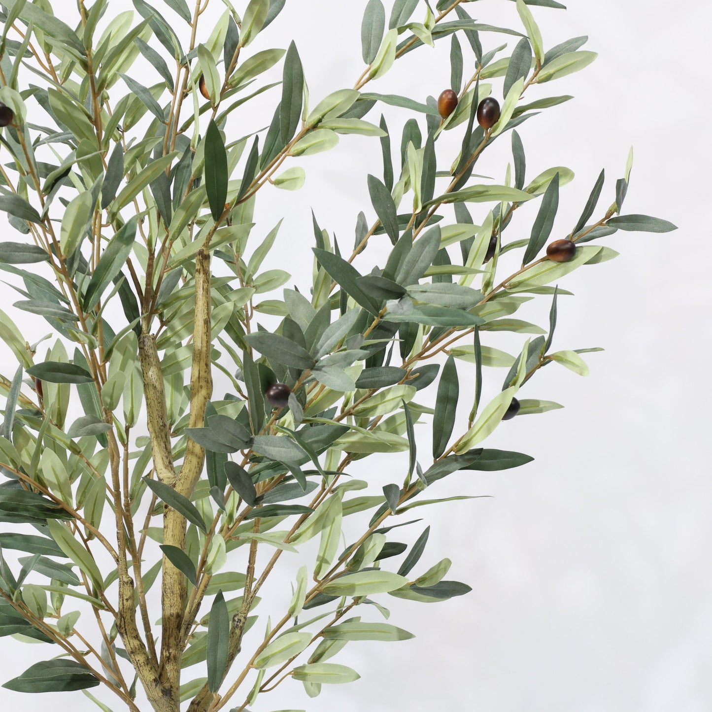 Olivo Artificiale Verde Smontabile 150cm, Pianta Finta in Plastica in Vaso per Decorazione Moderna Casa Ufficio Natale