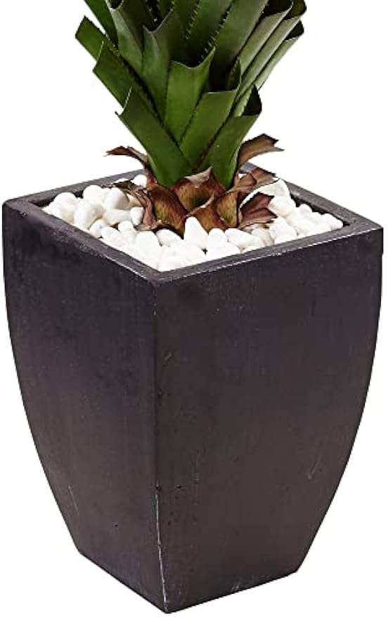 4.5ft. Spiked Agave Artificial Plant in Black Planter (Indoor/Outdoor)