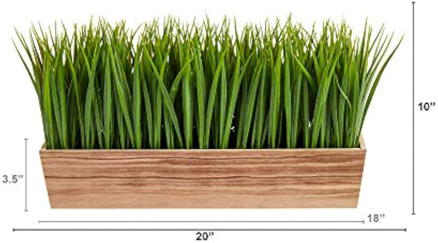 20in. Vanilla Grass Artificial Plant in Decorative Planter
