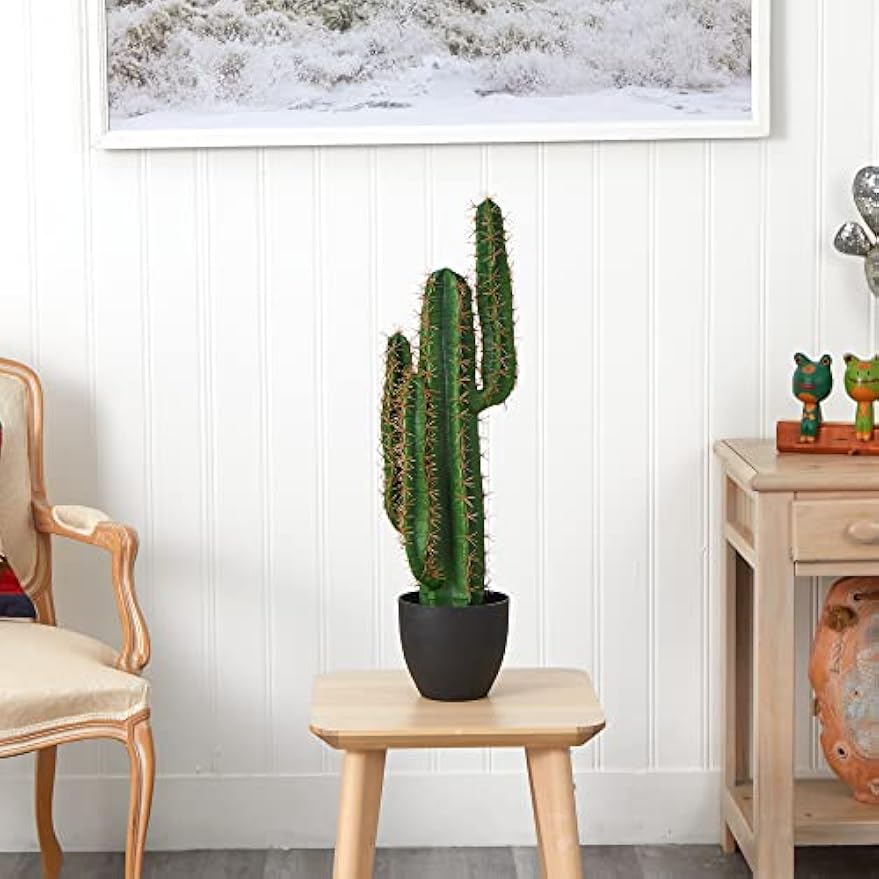 3' Cactus Artificial Plant, Green 2.5ft.