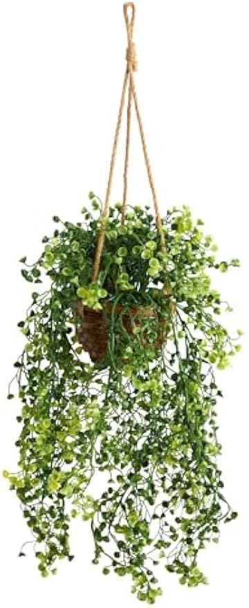 20in. Baby Tear Artificial Plant in Hanging Basket