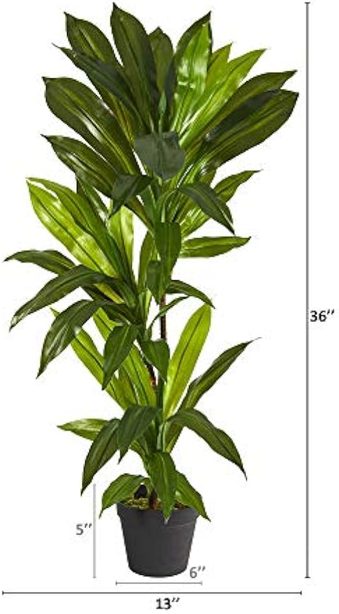Nearly Natural 3ft. Dracaena Artificial Plant (Real Touch)