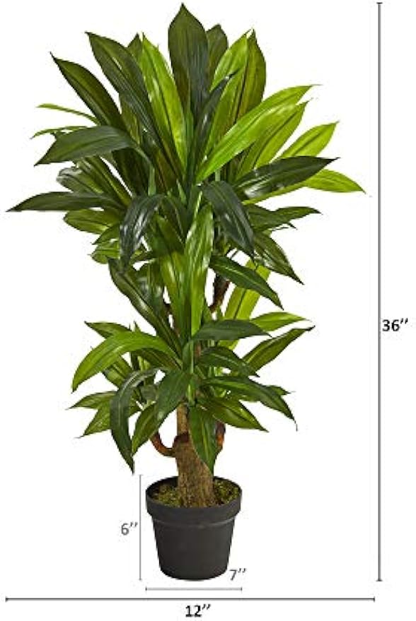 3ft. Corn Stalk Dracaena Artificial Plant (Real Touch)