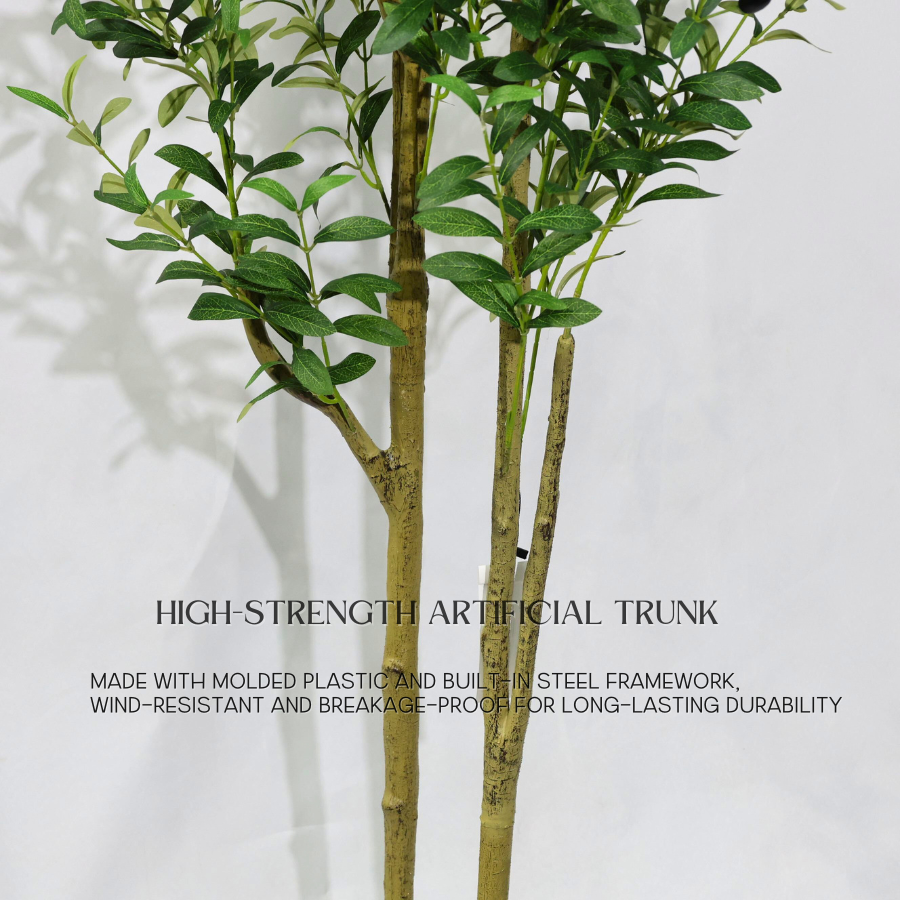 180cm Green Tall Faux Tree Artificial Olive Tree Fake Plant with Pot