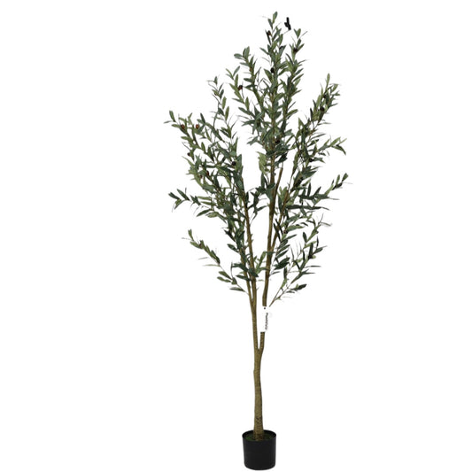 210cm Artificial Olive Tree Detachable Dual Branches - Realistic Foliage