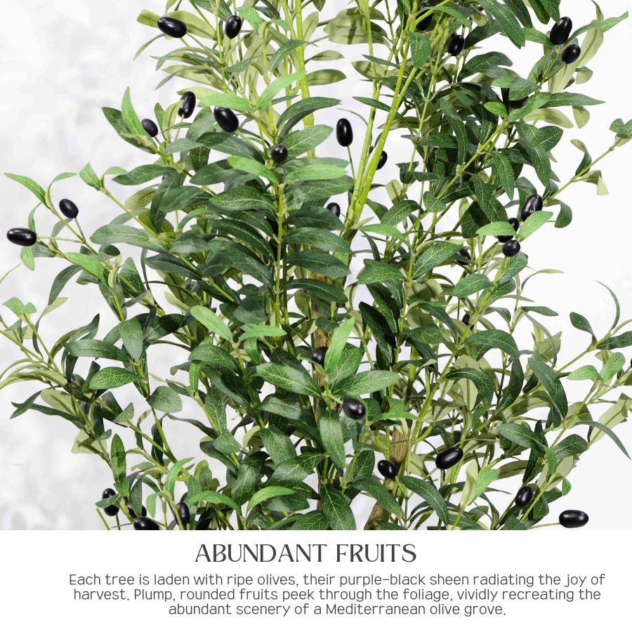 180cm Green Tall Faux Tree Artificial Olive Tree Fake Plant with Pot
