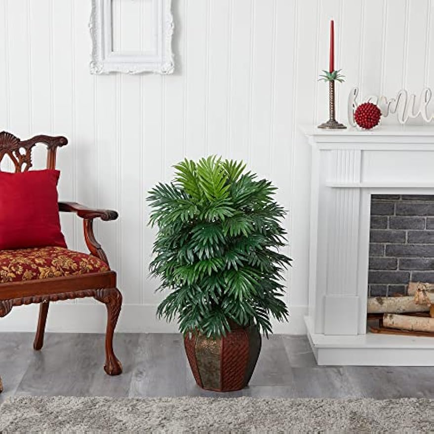 Areca Palm with Vase Silk Plant, 38" x 27" x 25"
