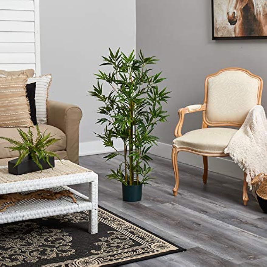 5040 Bamboo Silk Plant, 4-Feet, Green,49.5" x 9" x 9"