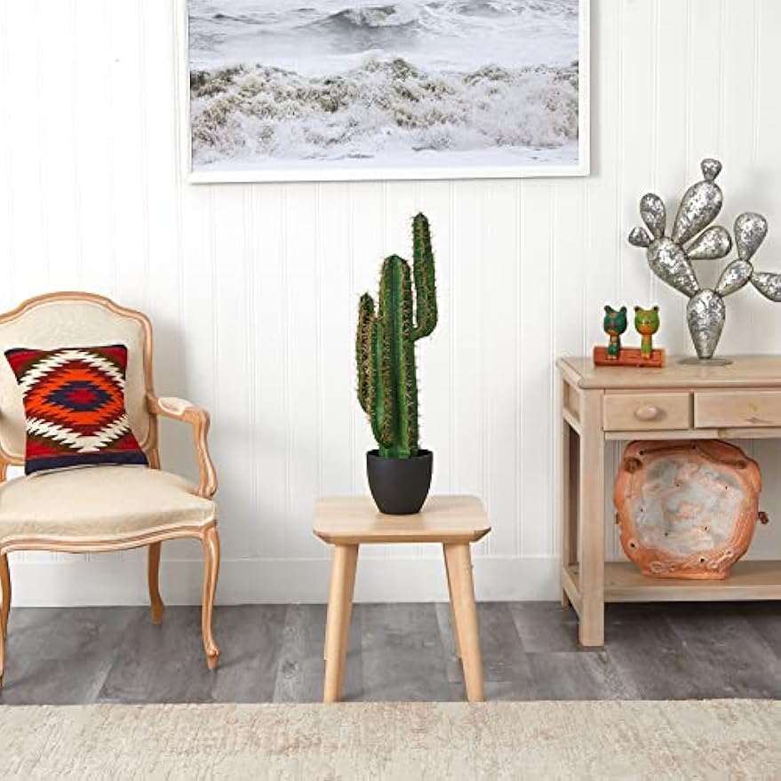 3' Cactus Artificial Plant, Green 2.5ft.