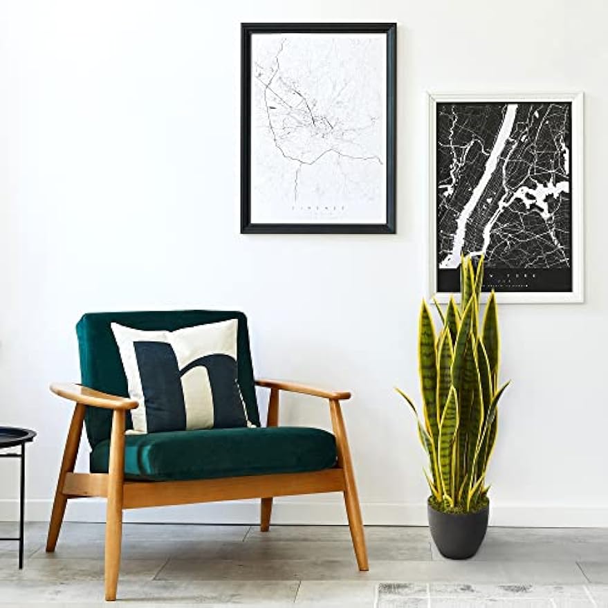 33” Sansevieria Artificial Silk Plants Green