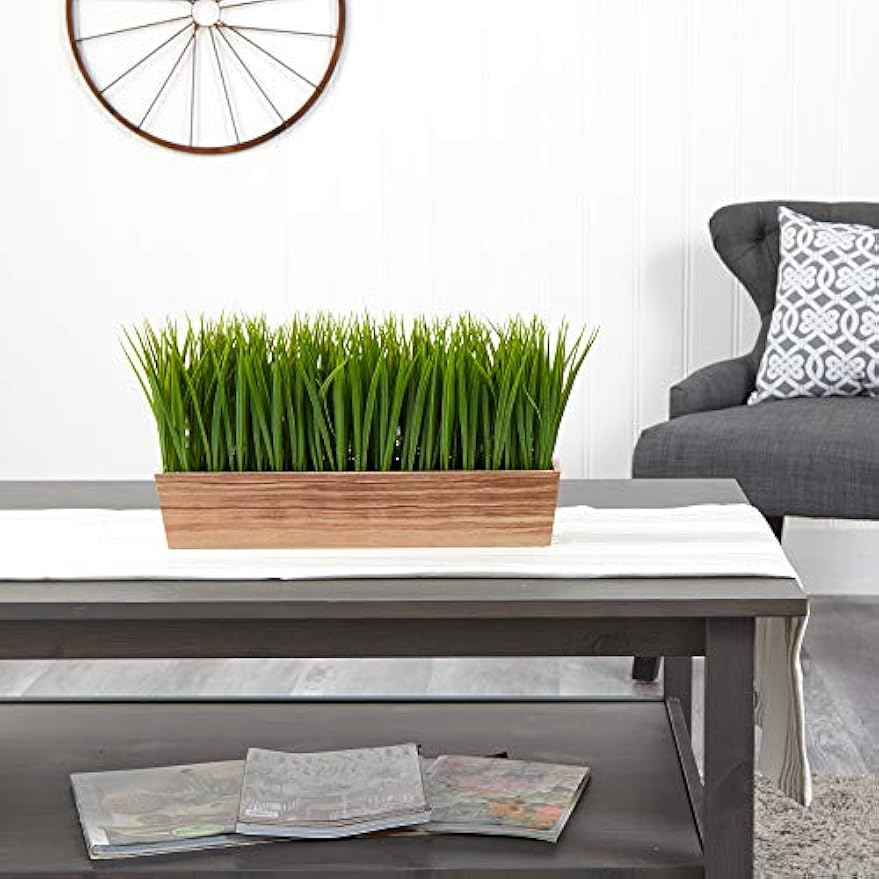 20in. Vanilla Grass Artificial Plant in Decorative Planter