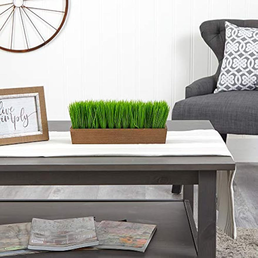 12in. Grass Artificial Plant in Decorative Planter