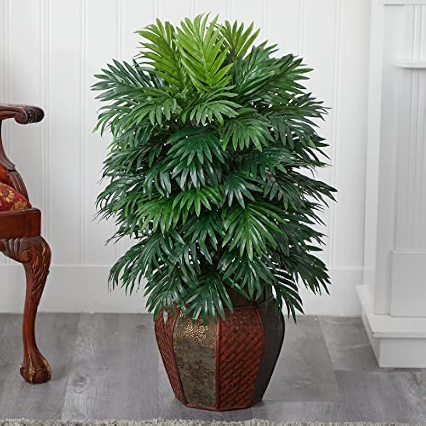 Areca Palm with Vase Silk Plant, 38" x 27" x 25"