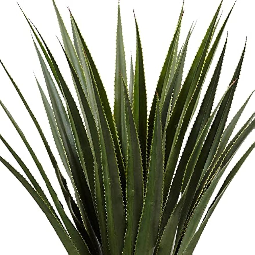 4.5ft. Spiked Agave Artificial Plant in Black Planter (Indoor/Outdoor)