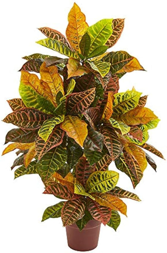 36in. Croton Artificial Plant (Real Touch)