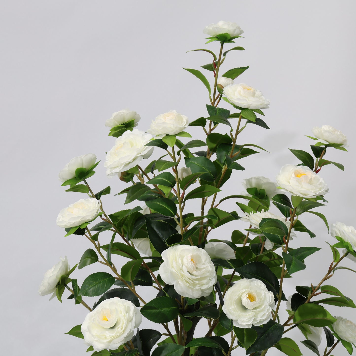 150cm Artificial Camellia Tree White Blooms Non-Detachable Faux Plant