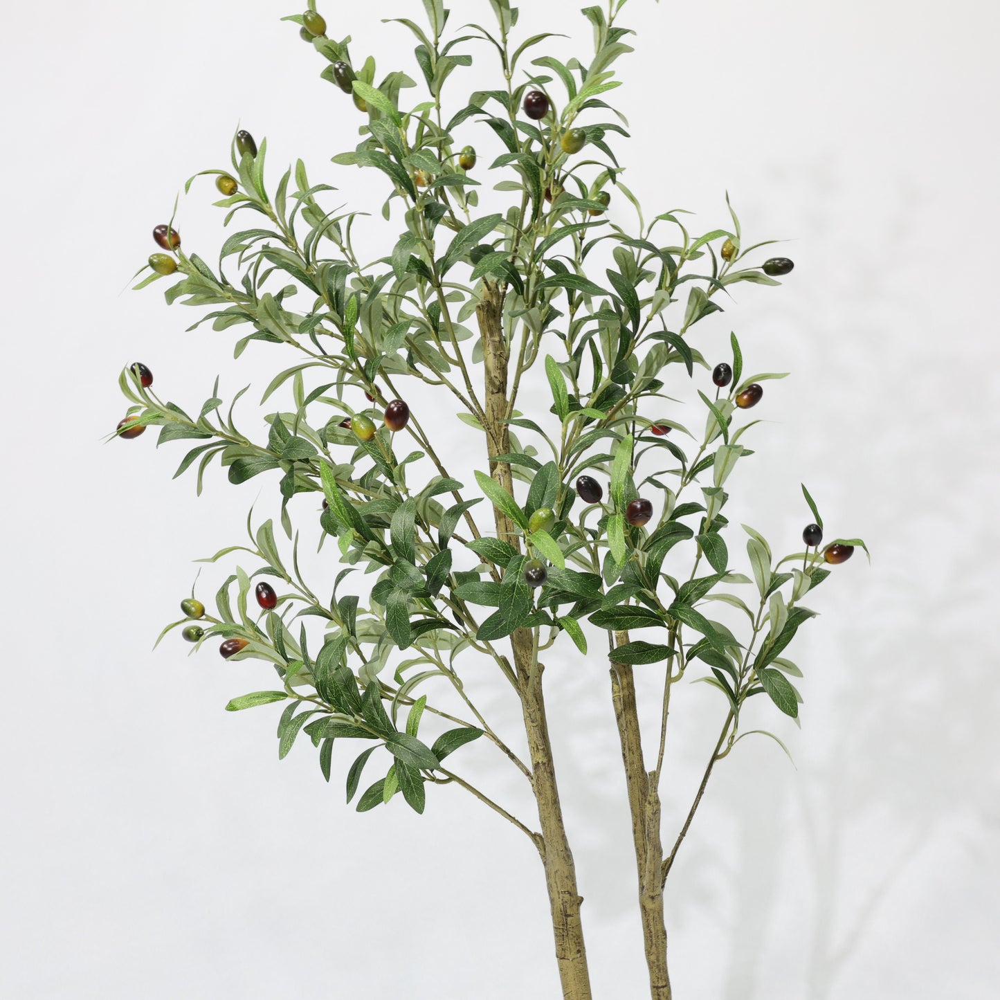 120cm Green Faux Olive tree Dual Canopy Artificial Olive Tree Potted
