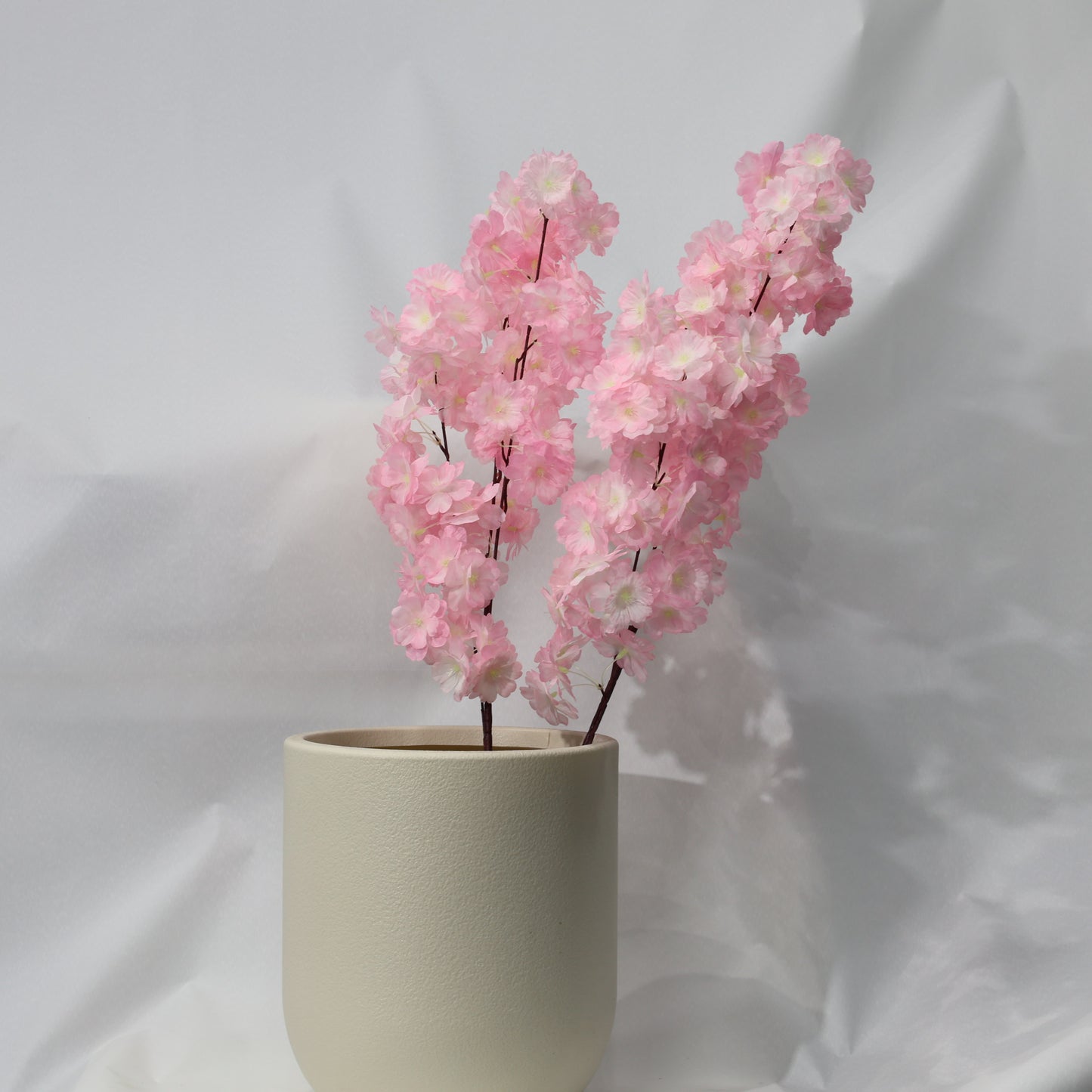 2 Pcs 95cm pink plastic artificial cherry blossom branches