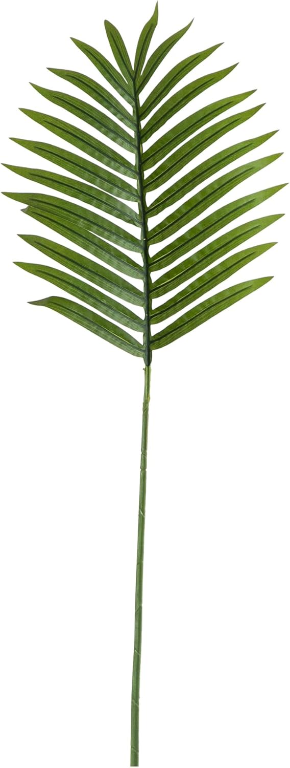 33-in Artificial Palm Fronds Stems, Set of 3 Long Stem Artificial Palms for Home or Office Décor, Faux Palm Fronds for DIY Decoration