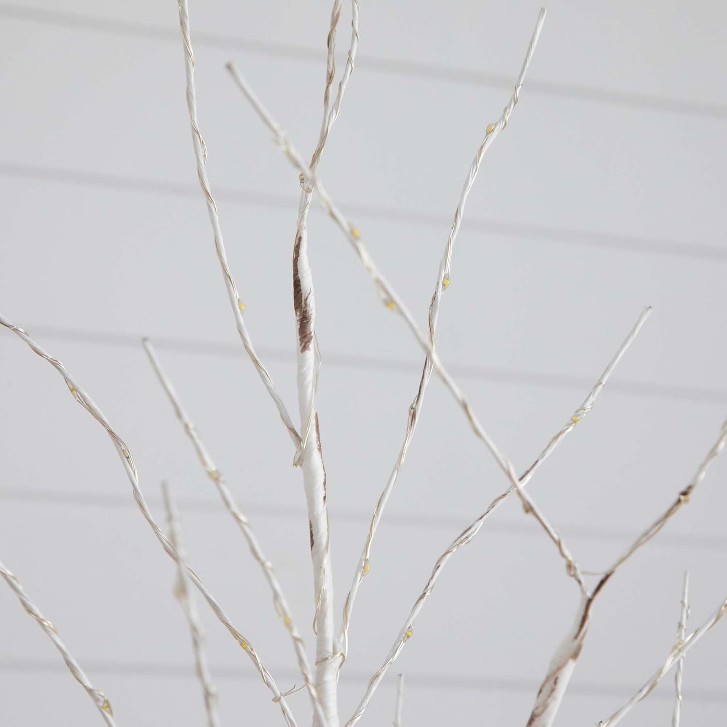 3-FT Pre-lit Artificial White Birch Tree with LED Lights, 120 Warm White LEDs for Indoor Home Décor, Fake Lighted Birch Tree for Winter