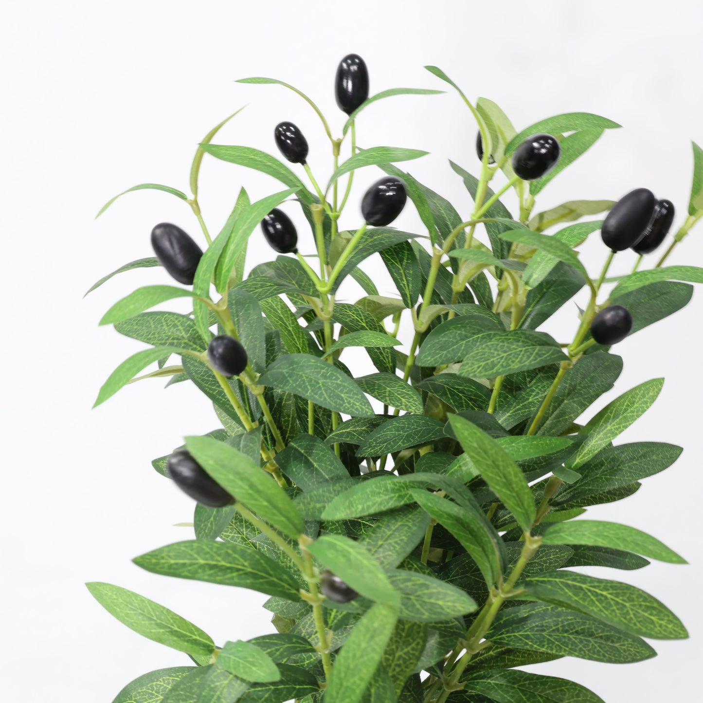 4 Pcs 45cm Artificial Olive Branches Bendable Stems UV-Resistant Faux Greenery