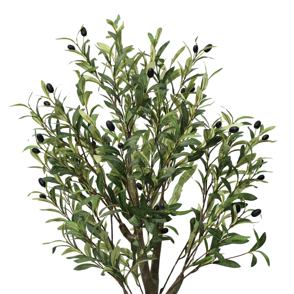 Olivo Artificiale Smontabile 120cm con Frutti Finti, Pianta Finta Verde in Vaso per Decorazione Casa Ufficio Natale