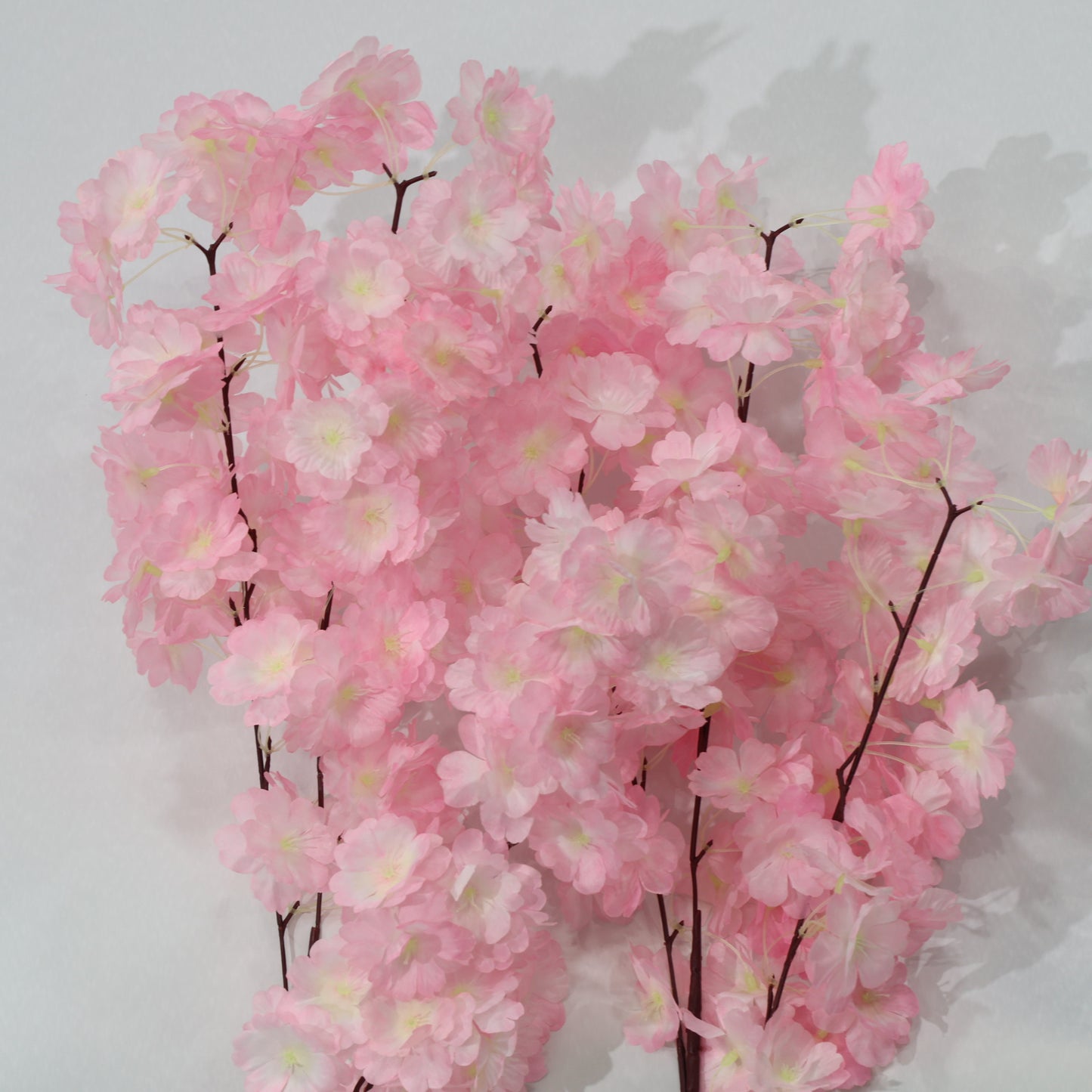 2 Pcs 95cm pink plastic artificial cherry blossom branches