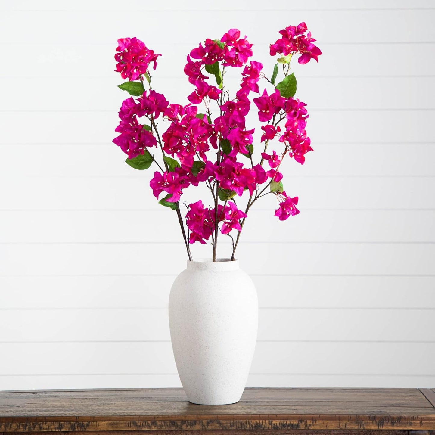 47-in Artificial Bougainvillea Flower Stems, Set of 3 Long Stem Artificial Flowers for Home or Office Décor, Faux Bougainvillea Flower No50
