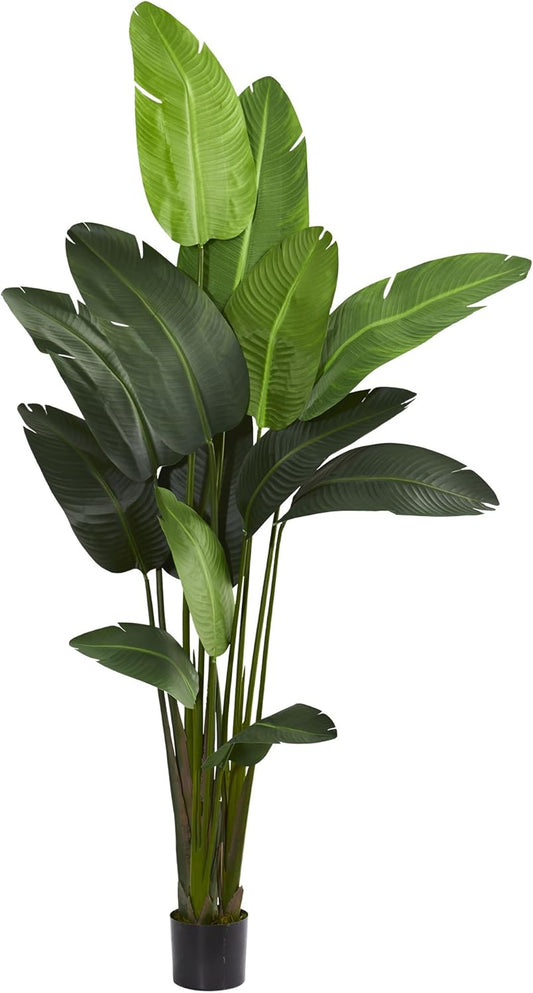 Travelers Palm Artificial Silk Trees Green 14"D x14"W x7 Ft No50