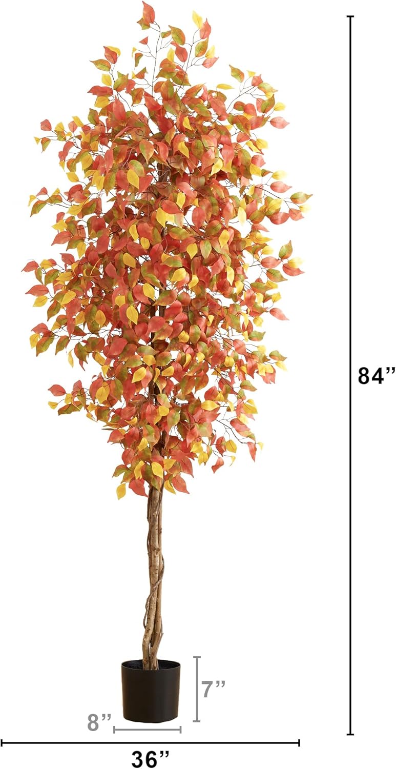 7ft. Autumn Ficus Artificial Fall Tree