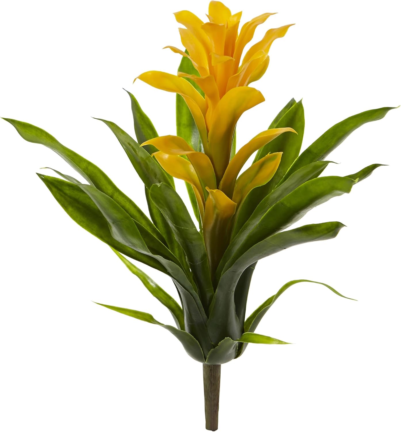 15in. Bromeliad Artificial (Set of 4) Silk Flowers, 15"H x 8"W x 8"D, Red No50