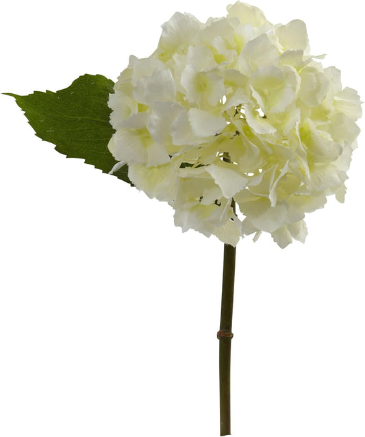 Hydrangea Flower (Set of 12) Artificial Plant, 12"H x 8"W x 6.5"D, Cream No50