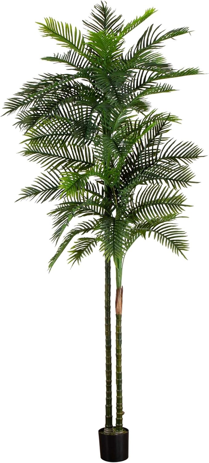 8ft. UV Resistant Artificial Double Robellini Palm Tree (Indoor/Outdoor) No50