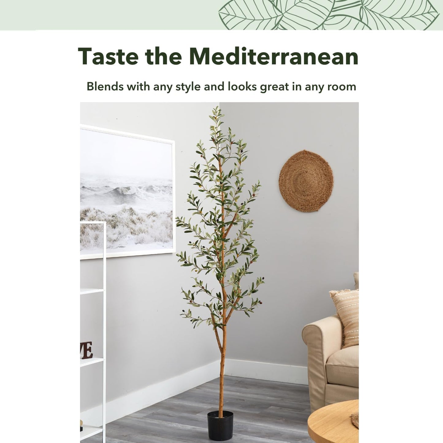 82” Olive Artificial Silk Trees Green