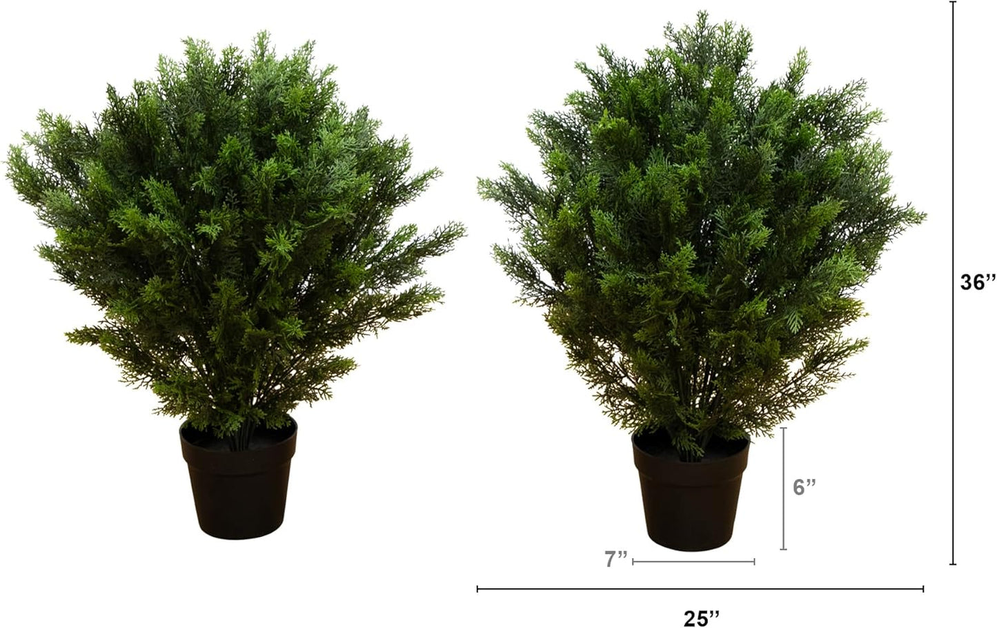 3ft Cedar Artificial Tree - UV Resistant, Realistic Greenery, Indoor/Outdoor Decor, Comes in Set of 2, Perfect for Home, Office, Patio