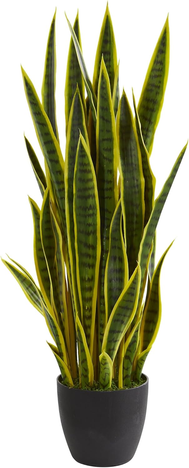 38 in. Sansevieria Artificial Silk Plants, Green No50