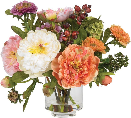 4689 Mini Peony Silk Arrangement,Assorted 10 x 10 x 10 No50