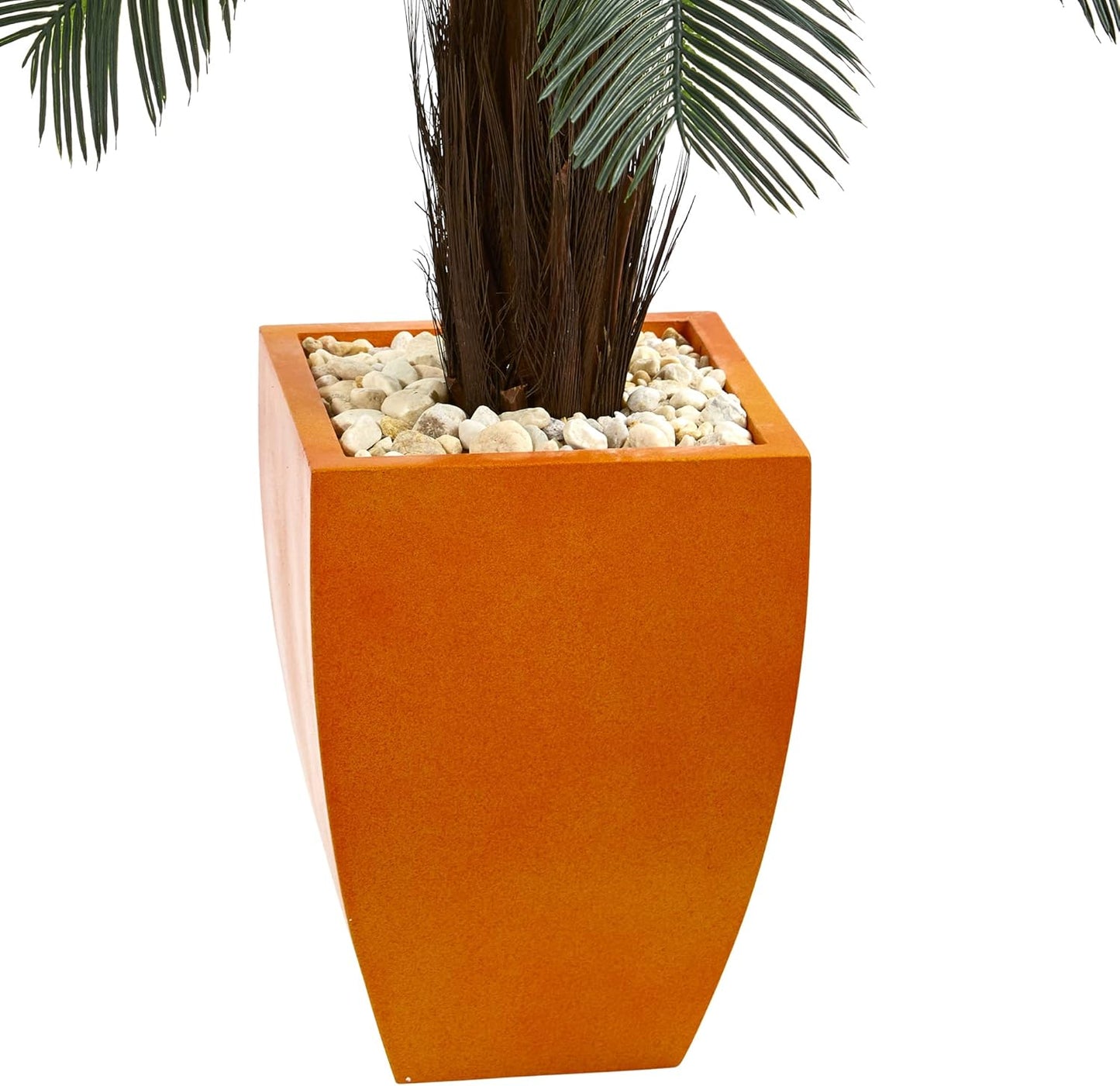 4.5ft. Cycas Artificial Tree in Orange Planter UV Resistant (Indoor/Outdoor)