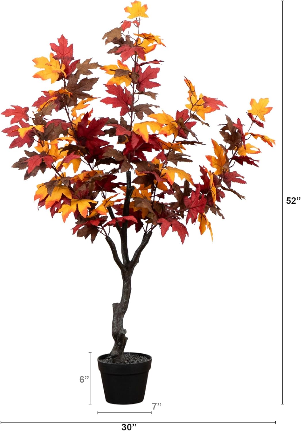 52in. Autumn Smoky Maple Artificial Fall Tree