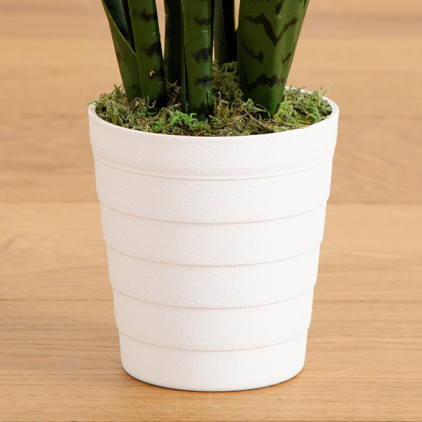 2-ft Artificial Snake Plant for Outdoors, Indoor/Outdoor UV Resistant Sansevieria, 24-in Faux Snake Plant for Outdoor Porch and Deck De