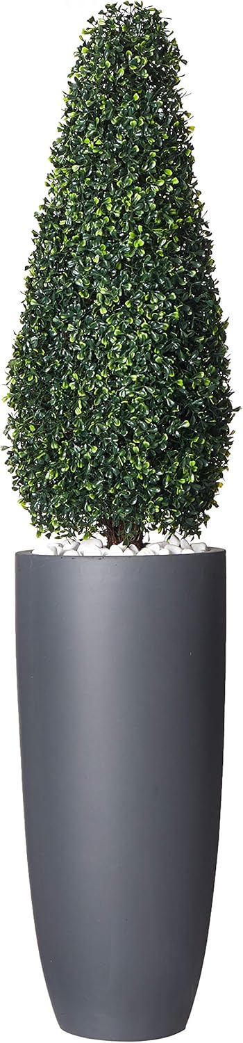 5961 50" Boxwood Topiary W/Planter (Indoor/UV Outdoor) 11.5 in x 11.5 in x 50 in No50